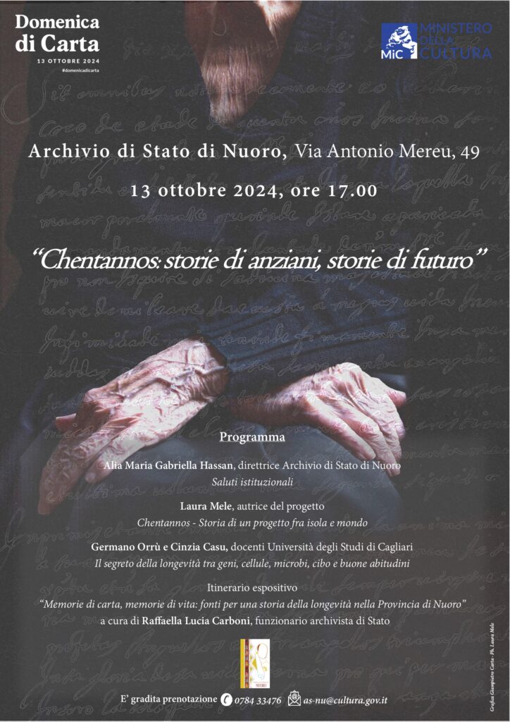 Domenica di carta 2024 – “Chentannos: storie di anziani, storie di futuro”